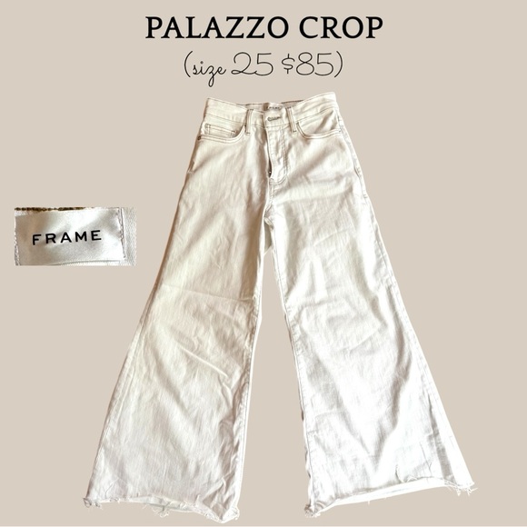 Frame Denim Denim - Frame Denim White Wide-Leg Palazzo Jeans